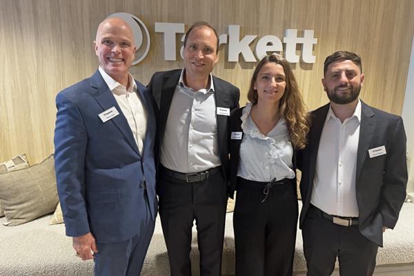 Rusty Joyce, Julien Deconinck, Marie Deconinck and Antonio Bucca at Tarkett