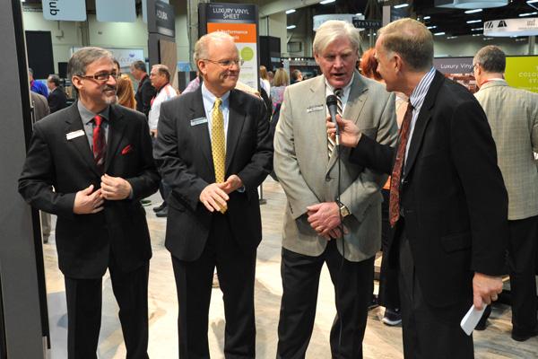 Joe Amato, Ed Duncan and Kim Holm, Mannington with Kemp Harr