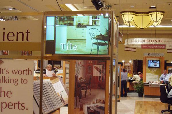 Film that makes showroom window a video screen