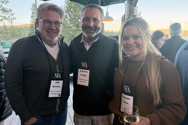 Jeff Sproles with The L&L Company with Stanton's Jamann Stepp and Cali's Lauren Coles