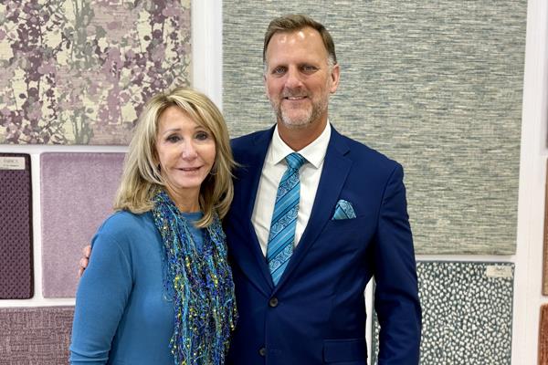 Vickie Gilstrap and TM Nuckols with Dixie Group