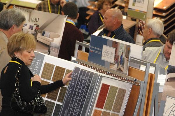 Bigelow on the exhibit hall floor