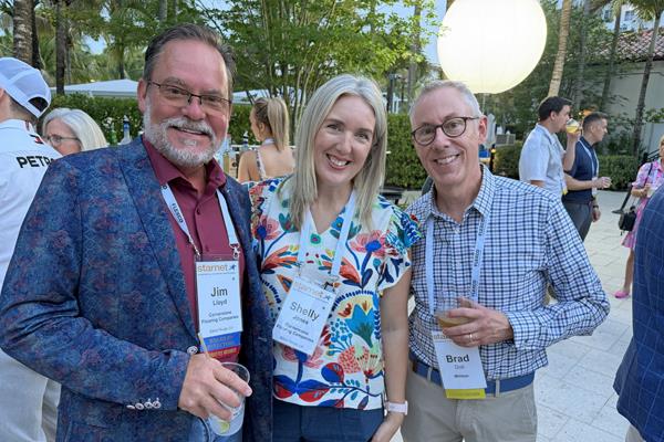 Jim Lloyd and Shelly Jones with Cornerstone Flooring Companies and Brad Doll with Milliken