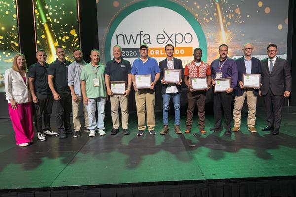 NWFA Community Service Award Winners - Ray Lynn and Sprigg Lynn, Izaiah Barrow, Brandon Dudek, Larry Haggarty and Bryan Page