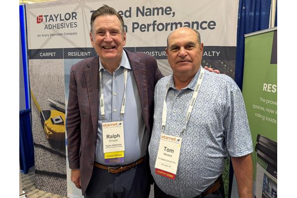 Ralph Grogan (Taylor Adhesives) and Tom Hicken (Tri State Carpet)