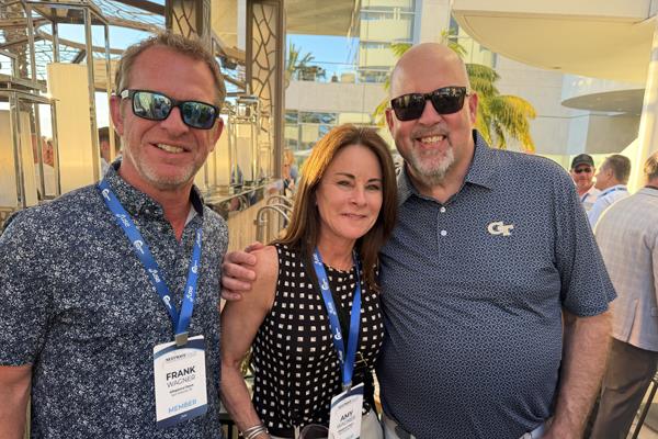 Frank and Amy Wagner of Allegiance Floors with Mark Hutto