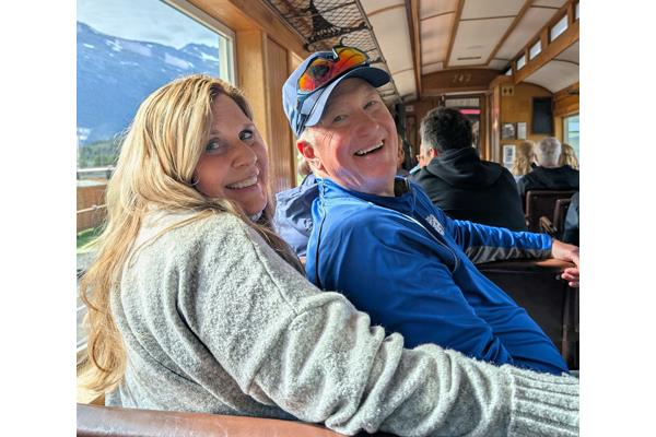 Steve and Lori Schade - train ride in Skagway, AK