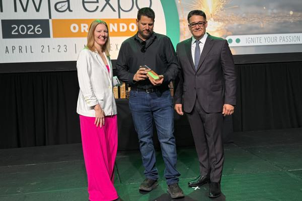 Tommy Sancic, Olde Wood Ltd received the NWFA Vanguard award