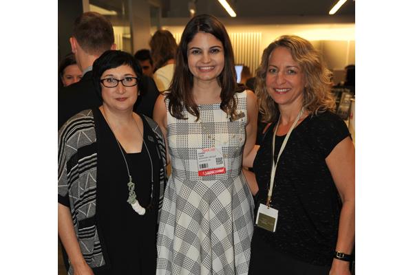 Royce Epstein and Sarah Tuck of Mohawk with Catherine Minervini of Green Owl Studio