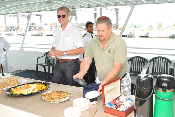 Michael Martin and Ed Marcey aboard The Miami Lady