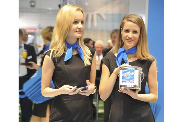 Models at Mapei Booth