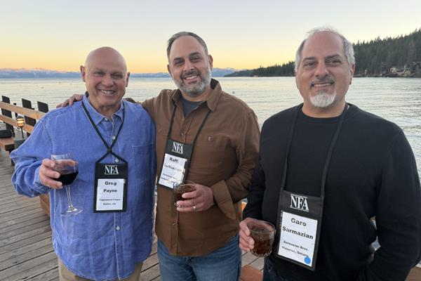 Greg Payne of Engineered Floors with Raffi and Garo Sarmazian - Sarmazian Brothers