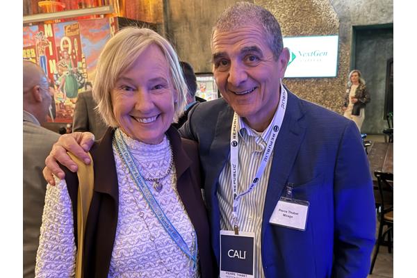 Anne Harr with Mirage's Pierre Thabet