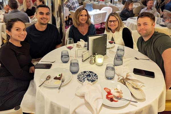 Mirna Pena-Cervantes and Ricardo Sanchez (Riccel Carpet), Christine Seal & Trisha Grimmet (Floor Depot TX), James Packard (QFloors)