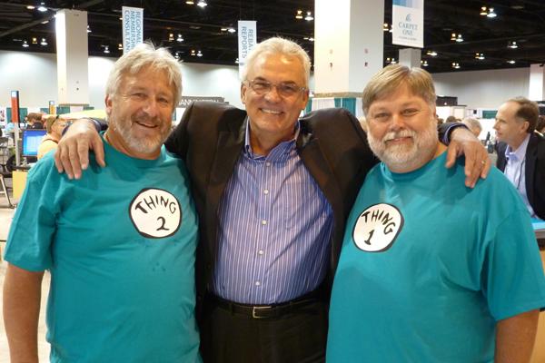Eric Demaree with Thing 1 and Thing 2